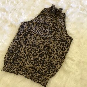Leopard Print Sleeveless Top